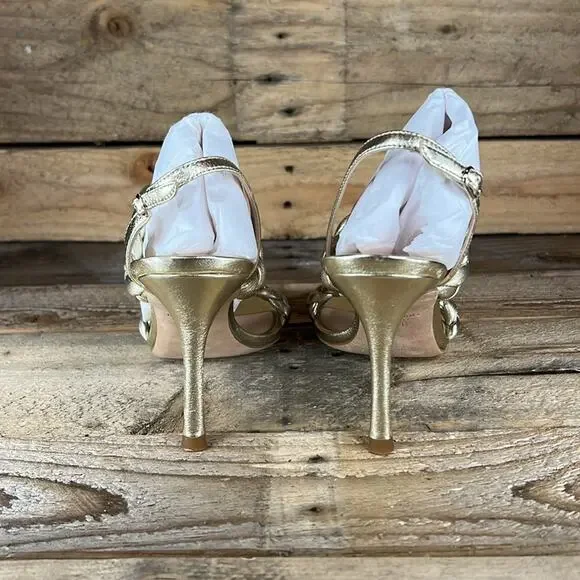 Kate Spade Saffron Heel - Antique Gold Leather - 6.5 - New without box - Picture 5 of 8